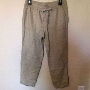 Old Navy - Khaki Linen Blend Capris